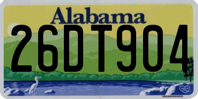 AL license plate 26DT904