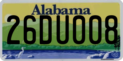 AL license plate 26DU008