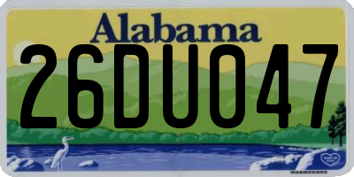 AL license plate 26DU047