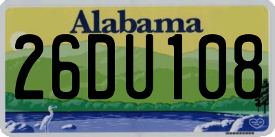 AL license plate 26DU108