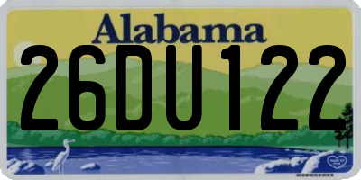 AL license plate 26DU122