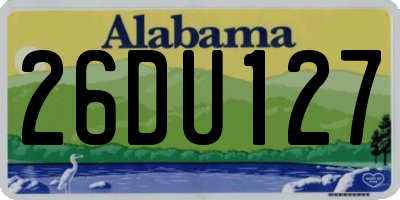 AL license plate 26DU127