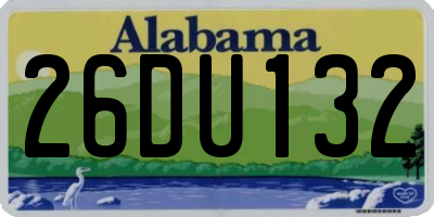 AL license plate 26DU132