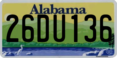 AL license plate 26DU136