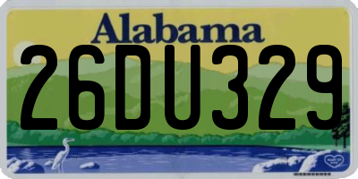 AL license plate 26DU329