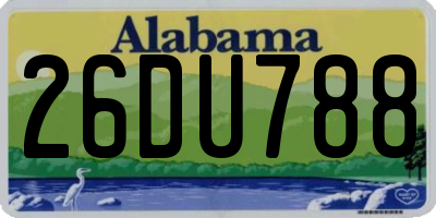 AL license plate 26DU788