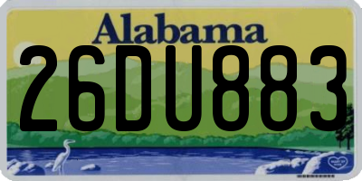 AL license plate 26DU883