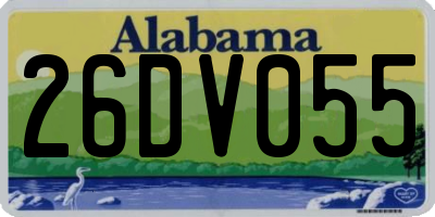 AL license plate 26DV055