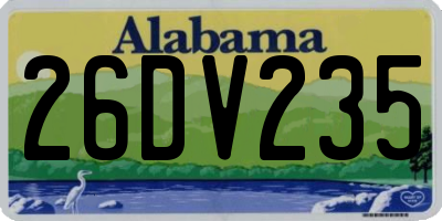 AL license plate 26DV235