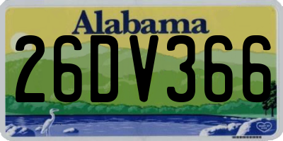 AL license plate 26DV366