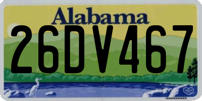 AL license plate 26DV467