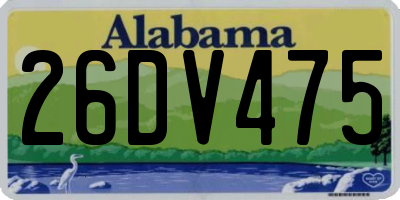 AL license plate 26DV475