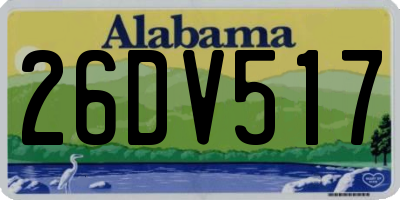 AL license plate 26DV517