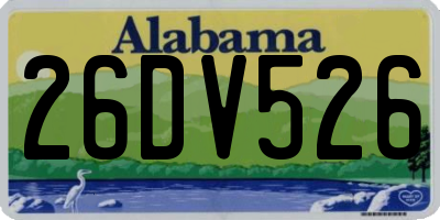 AL license plate 26DV526