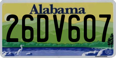 AL license plate 26DV607