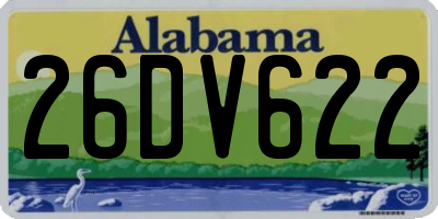 AL license plate 26DV622