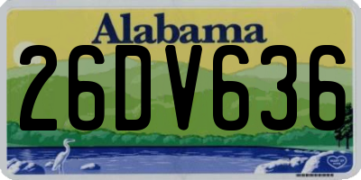AL license plate 26DV636