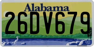 AL license plate 26DV679