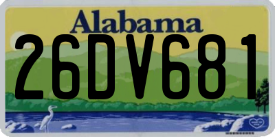 AL license plate 26DV681