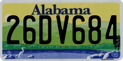 AL license plate 26DV684