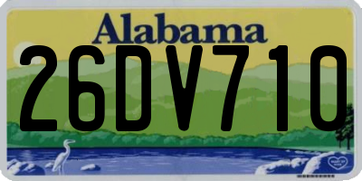 AL license plate 26DV710