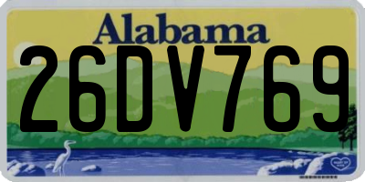 AL license plate 26DV769