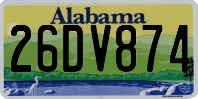 AL license plate 26DV874