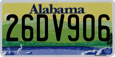 AL license plate 26DV906