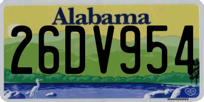AL license plate 26DV954