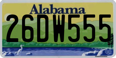 AL license plate 26DW555