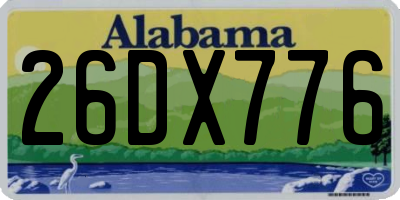 AL license plate 26DX776