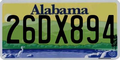 AL license plate 26DX894