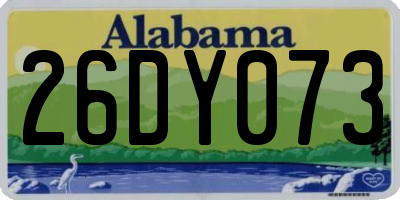 AL license plate 26DY073
