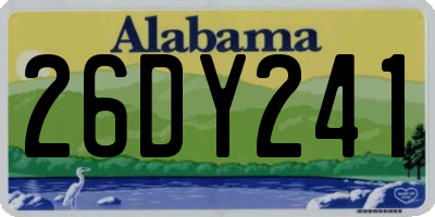 AL license plate 26DY241