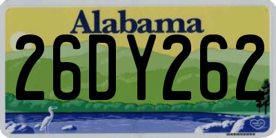 AL license plate 26DY262