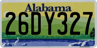 AL license plate 26DY327