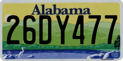 AL license plate 26DY477