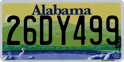 AL license plate 26DY499