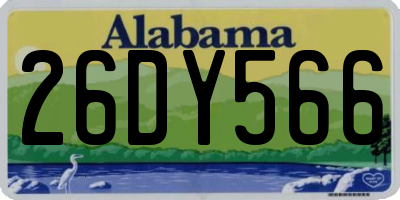 AL license plate 26DY566