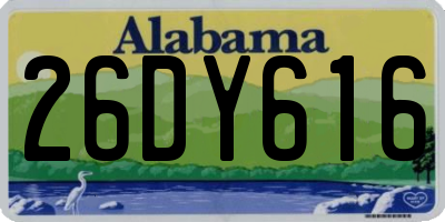 AL license plate 26DY616