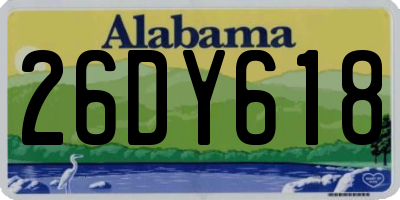 AL license plate 26DY618