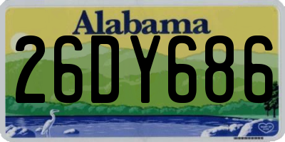 AL license plate 26DY686