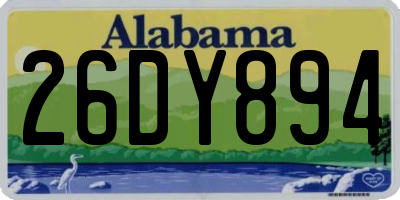 AL license plate 26DY894