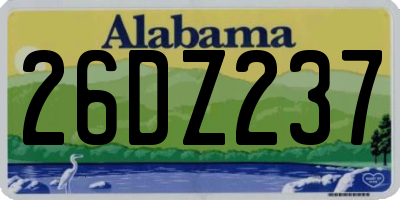 AL license plate 26DZ237