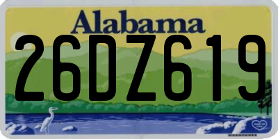 AL license plate 26DZ619
