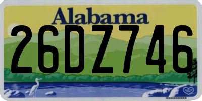 AL license plate 26DZ746