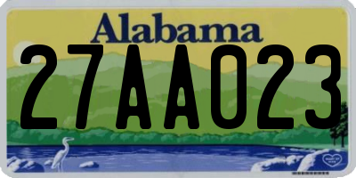 AL license plate 27AA023