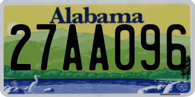 AL license plate 27AA096