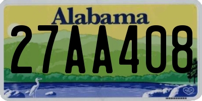 AL license plate 27AA408