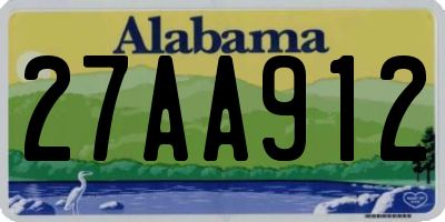 AL license plate 27AA912